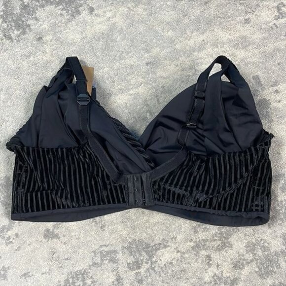 New Omnia Paratus OPAL Crossover Wireless Bra Top Ribbed Velour Sz 3XL Full Cup - Picture 5 of 11